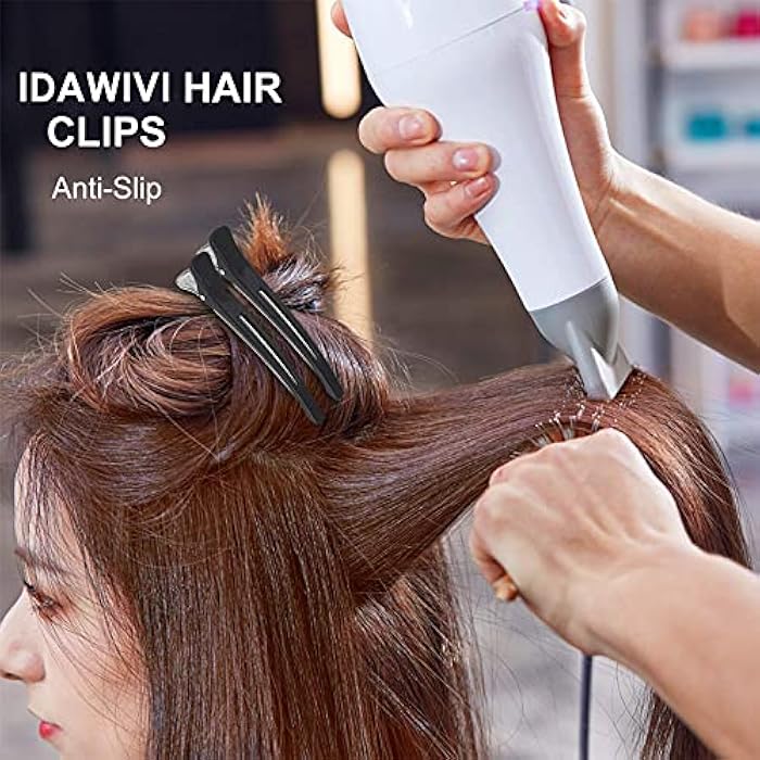 12-Pack Duckbill Hair Clips, Non-Slip, Professional Salon & Home Hair Cutting Clips for Hairdresser, Women, Men, 3.7” - Image 3